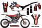 Preview: Mad Hatter Background = Black, Design color = Red without number plates for Honda CRF450R 2013-2016