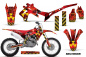 Preview: Meltdown Background = Red, Design color = Yellow without number plates for Honda CRF450R 2013-2016