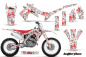 Preview: Butterfly Background = White, Design color = Red without number plates for Honda CRF450R 2013-2016