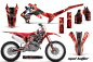 Preview: Mad Hatter Background = Red, Design color = Black without number plates for Honda CRF450R 2013-2016
