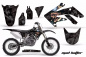Preview: Mad Hatter Background = Black, Design color = Black without number plates for Honda CRF250R 2004-2009
