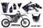 Preview: Northstar Background = Silver, Design color = Blue without number plates for Honda CRF250R 2004-2009