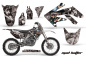 Preview: Mad Hatter Background = Silver, Design color = Silver with number plates for Honda CRF250R 2004-2009