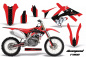 Preview: Diamond Race Background = Red, Design color = Black without number plates for Honda CRF250R 2010-2013