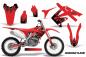 Preview: Diamond Flame Background = Red, Design color = Black without number plates for Honda CRF250R 2010-2013