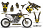 Preview: Meltdown Background = Black, Design color = Yellow without number plates for Honda CRF250R 2010-2013