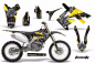 Preview: Toxicity Background = Black, Design color = Yellow without number plates for Honda CRF250R 2010-2013