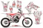 Preview: Butterfly Background = White, Design color = Red with number plates for Honda CRF450R/RX 2017-2020