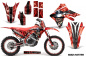 Preview: Mad Hatter Background = Red, Design color = Black with number plates for Honda CRF450R/RX 2017-2020