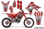 Preview: Widow Maker Background = Red, Design color = Silver with number plates for Honda CRF450R/RX 2017-2020