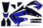 Preview: SilverStar - Reloaded Background = Black, Design color = Blue without number plates for Honda CRF450R 2009-2012