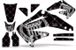Preview: SilverStar - Reloaded Background = Black, Design color = Silver without number plates for Honda CRF450R 2009-2012