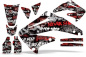 Preview: SilverStar - Silverhaze Background = Black, Design color = Red without number plates for Honda CRF450R 2009-2012