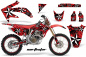 Preview: Northstar Background = Red, Design color = White with number plates for Honda CRF450R 2009-2012