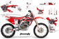 Preview: Toxicity Background = White, Design color = Red with number plates for Honda CRF450R 2009-2012