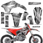 Preview: Quantum Background = Black, Design color = Silver without number plates for Honda CRF450R/RW 2021-2024