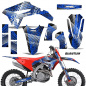 Preview: Quantum Background = Black, Design color = Blue without number plates for Honda CRF450R/RW 2021-2024