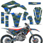 Preview: Slash Camo Blue with number plates for Honda CRF450R/RW 2021-2024