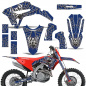 Preview: Widow Maker Background = Blue, Design color = Silver without number plates for Honda CRF450R/RW 2021-2024
