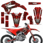 Preview: Widow Maker Background = Red, Design color = Black without number plates for Honda CRF450R/RW 2021-2024