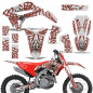 Preview: Widow Maker Background = White, Design color = Red without number plates for Honda CRF450R/RW 2021-2024