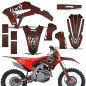 Preview: Widow Maker Background = Black, Design color = Red without number plates for Honda CRF450R/RW 2021-2024