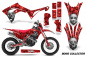 Preview: Bone Collector Rot mit Nummernfeldern für Honda CRF450X 2017-2024