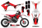 Preview: Carbon-X Rot mit Nummernfeldern für Honda CRF450X 2017-2024