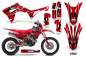 Preview: Fade Rot mit Nummernfeldern für Honda CRF450X 2017-2024
