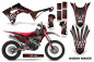 Preview: Widow Maker Hintergrund = Schwarz, Designfarbe = Rot mit Nummernfeldern für Honda CRF450X 2017-2024
