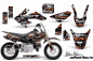 Preview: SilverStar - Silverhaze Background = Black, Design color = Orange with number plates for Honda CRF50 2004-2013