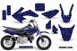 Preview: Zebra Girl Background = Black, Design color = Blue with number plates for Honda CRF50 2004-2013