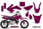 Preview: Zebra Girl Background = Black, Design color = Pink with number plates for Honda CRF50 2004-2013