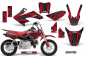Preview: Zooted Background = Black, Design color = Red with number plates for Honda CRF50 2004-2013
