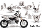 Preview: Butterfly Background = White, Design color = Black with number plates for Honda CRF50 2004-2013