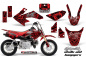 Preview: Skulls N Hammer Red with number plates for Honda CRF50 2004-2013
