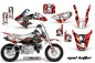 Preview: Mad Hatter Background = Red, Design color = White with number plates for Honda CRF50 2014-2022