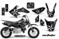 Preview: Northstar Background = Black, Design color = White with number plates for Honda CRF50 2014-2022