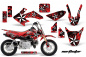 Preview: Northstar Background = Red, Design color = White with number plates for Honda CRF50 2004-2013
