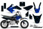 Preview: SilverStar - Reloaded Background = Black, Design color = Blue with number plates for Honda CRF50 2004-2013