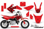 Preview: SilverStar - Reloaded Background = Rot, Design color = Black with number plates for Honda CRF50 2004-2013