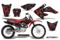 Preview: Butterfly Hintergrund = Schwarz, Designfarbe = Rot mit Nummernfeldern für Honda CRF80/CRF100 2004-2010