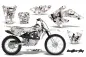 Preview: Butterfly Hintergrund = Weiß, Designfarbe = Schwarz mit Nummernfeldern für Honda CRF80/CRF100 2004-2010