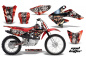 Preview: Mad Hatter Background = Red, Design color = Silver with number plates for Honda CRF80/CRF100 2004-2010