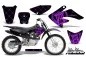 Preview: SilverStar - Reloaded Hintergrund = Schwarz, Designfarbe = Lila mit Nummernfeldern für Honda CRF80/CRF100 2004-2010