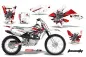 Preview: Toxicity Hintergrund = Weiß, Designfarbe = Rot mit Nummernfeldern für Honda CRF80/CRF100 2004-2010