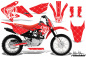 Preview: SilverStar - Reloaded Background = Red, Design color = White with number plates for Honda CRF80/CRF100 2011-2016