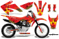 Preview: Meltdown Background = Red, Design color = Yellow with number plates for Honda CRF80/CRF100 2011-2016