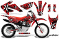 Preview: Northstar Background = Red, Design color = White with number plates for Honda CRF80/CRF100 2011-2016