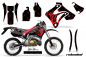 Preview: SilverStar - Reloaded Hintergrund = Schwarz, Designfarbe = Rot mit Nummernfeldern für Honda CRM 250 AR 1989-1999